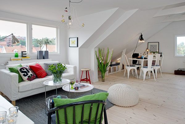 瑞典哥德堡白色温暖公寓 阁楼的迷人味道 