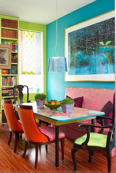 让色彩住进你家 秀色可餐的餐厅装修效果图 