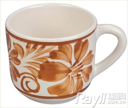 kitsch kitchen咖啡色彩釉瓷杯 