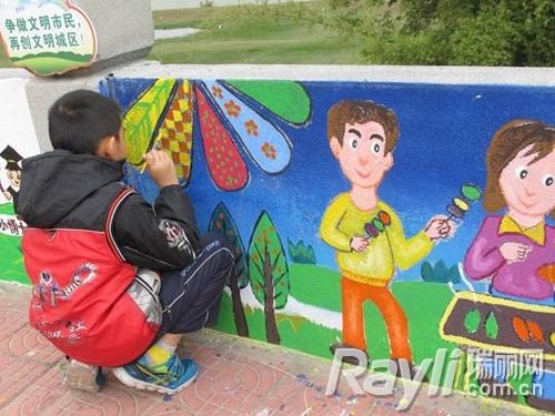 米奇儿童漆添彩鹤山市文明城市建设