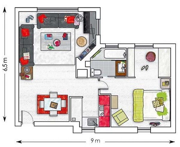 小户型的精彩 3款40-50平米家居设计（图） 