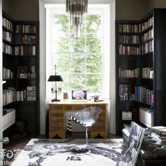 13款浪漫书房 巧色搭配出完美空间（组图） 