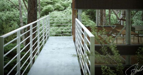 依森林而建的可爱小屋 让你面朝大海春暖花开 