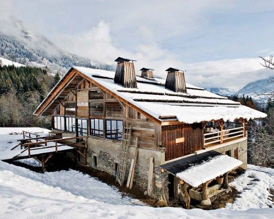 阿尔卑斯山传统小木屋 木地板的自然味道(图) 