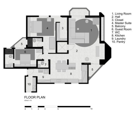 巴西圣保罗年轻公寓住宅设计：FJ House(组图) 