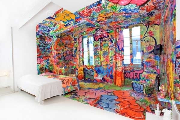 涂鸦旅馆 法国艺术家的惊艳空间设计（组图） 