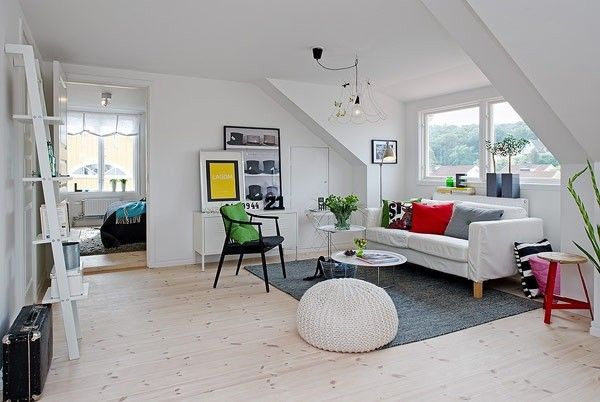 色彩玩转小清新 瑞典55平米两室公寓（组图） 