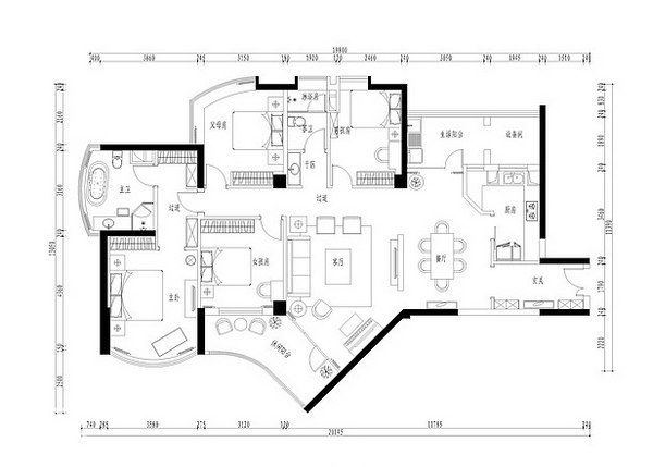 奢华低调新古典 160平高品质三居空间（图） 