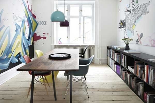 壁画艺术做室内设计 哥本哈根的公寓欣赏 