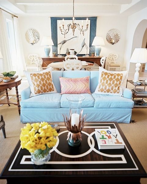 简练线条丰富色彩 50款温馨美式客厅设计(图) 