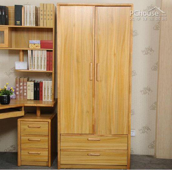 小卧室最爱 荐12款时尚风格实木两门衣柜 