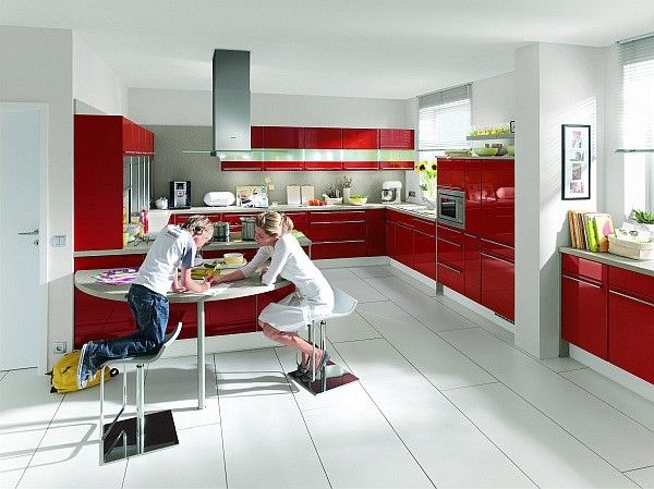 经典红色厨房设计 在实用中高调出位（组图） 