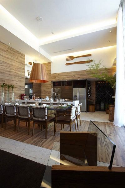 61平米厨房 精致餐厅区和酒窖设计欣赏（图） 
