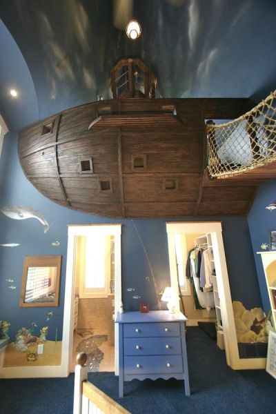 独特个性海盗船主题卧室 圆梦儿时的海盗幻想 