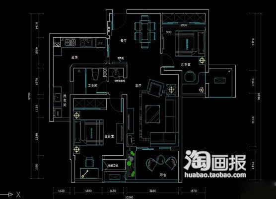 小资女9.5W装出70平 阳光惬意小2居（组图） 