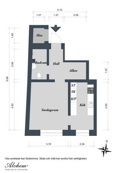北欧简约风 40平米清新瑞典单身公寓（组图） 
