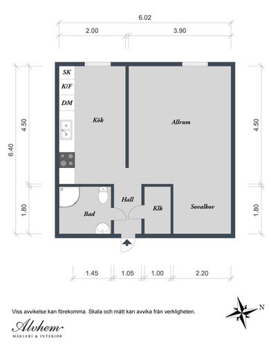 37平米细节闪光的镶木地板北欧风格小公寓 