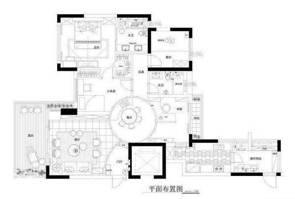 玩转空间混搭风 20万全包装修125平特色空间 