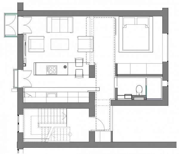 现代简洁小户型 冰岛雷克雅未克城市公寓(组图) 