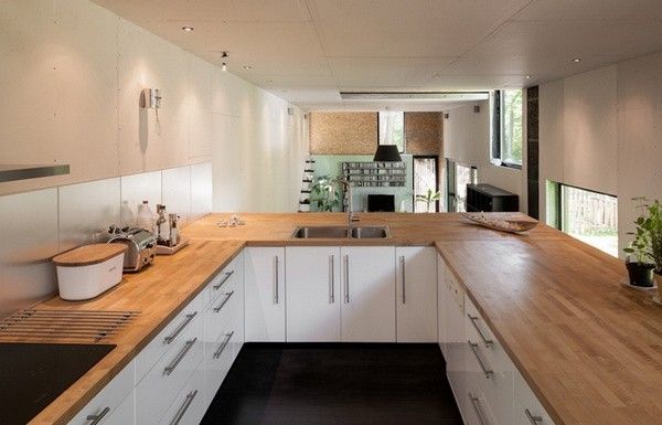 比利时竹子屋 深棕地板打造现代个性住宅(图) 