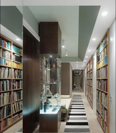 文艺味的现代家居 墙面嵌入式书柜设计 