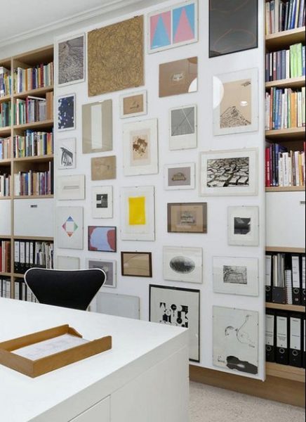 文艺味的现代家居 墙面嵌入式书柜设计 