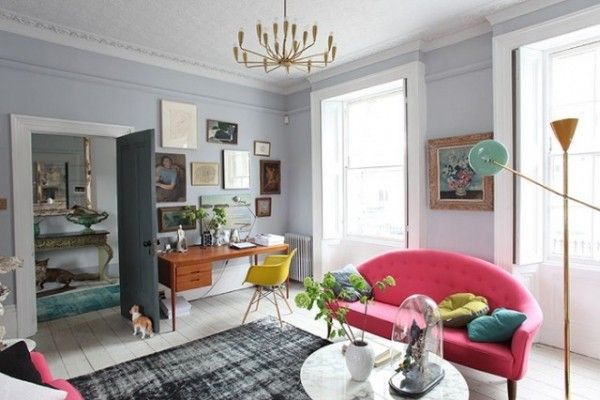 时尚的气息 伦敦美丽混搭色彩公寓设计(组图) 