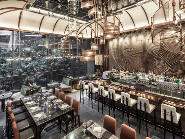 金属工业情怀 香港复古的AMMO餐厅设计(组图) 