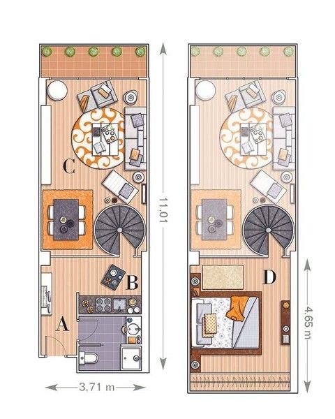 不可思议空间利用 58平复古地板完美公寓(图) 