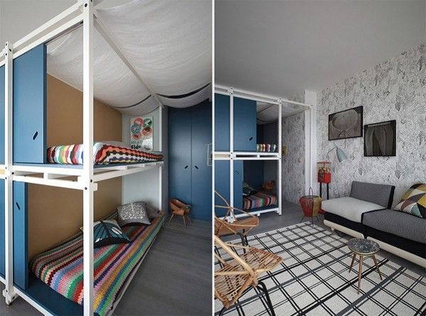 创意布局法国公寓 橡木地板空间趣味设计(图) 