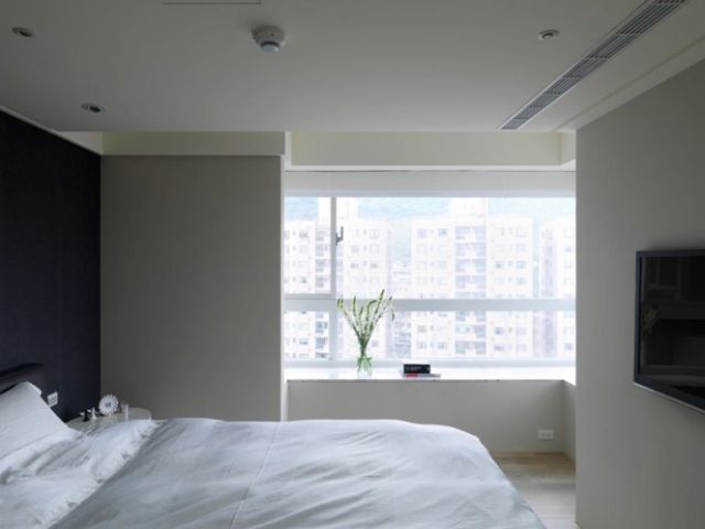 台湾中性配色现代公寓 浅色地板都市风情(图) 