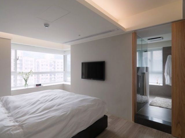 台湾中性配色现代公寓 浅色地板都市风情(图) 