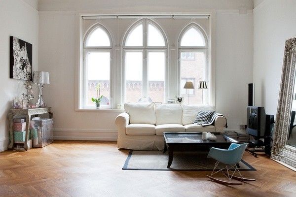 北欧瑞典公寓 用斜紋木地板打造轻古典风(图) 