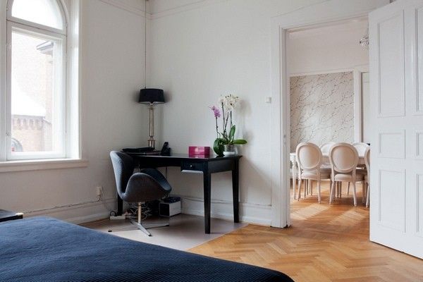 北欧瑞典公寓 用斜紋木地板打造轻古典风(图) 