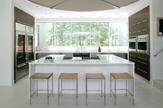 漂亮又实用 25款玻璃门冷藏柜与厨房结合(图) 