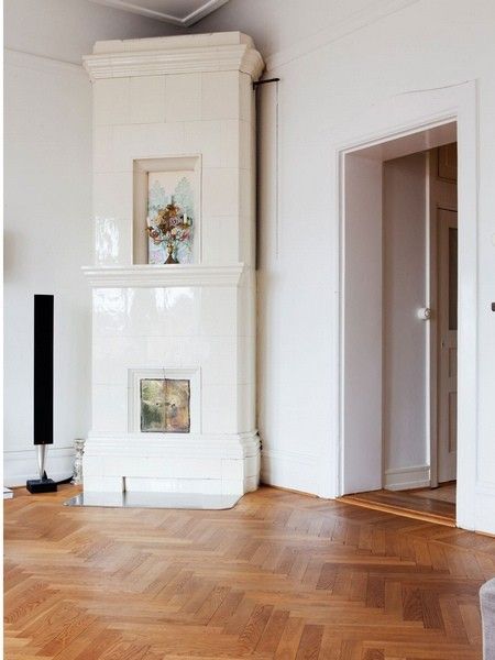 北欧瑞典公寓 斜紋木地板打造轻古典风（图） 